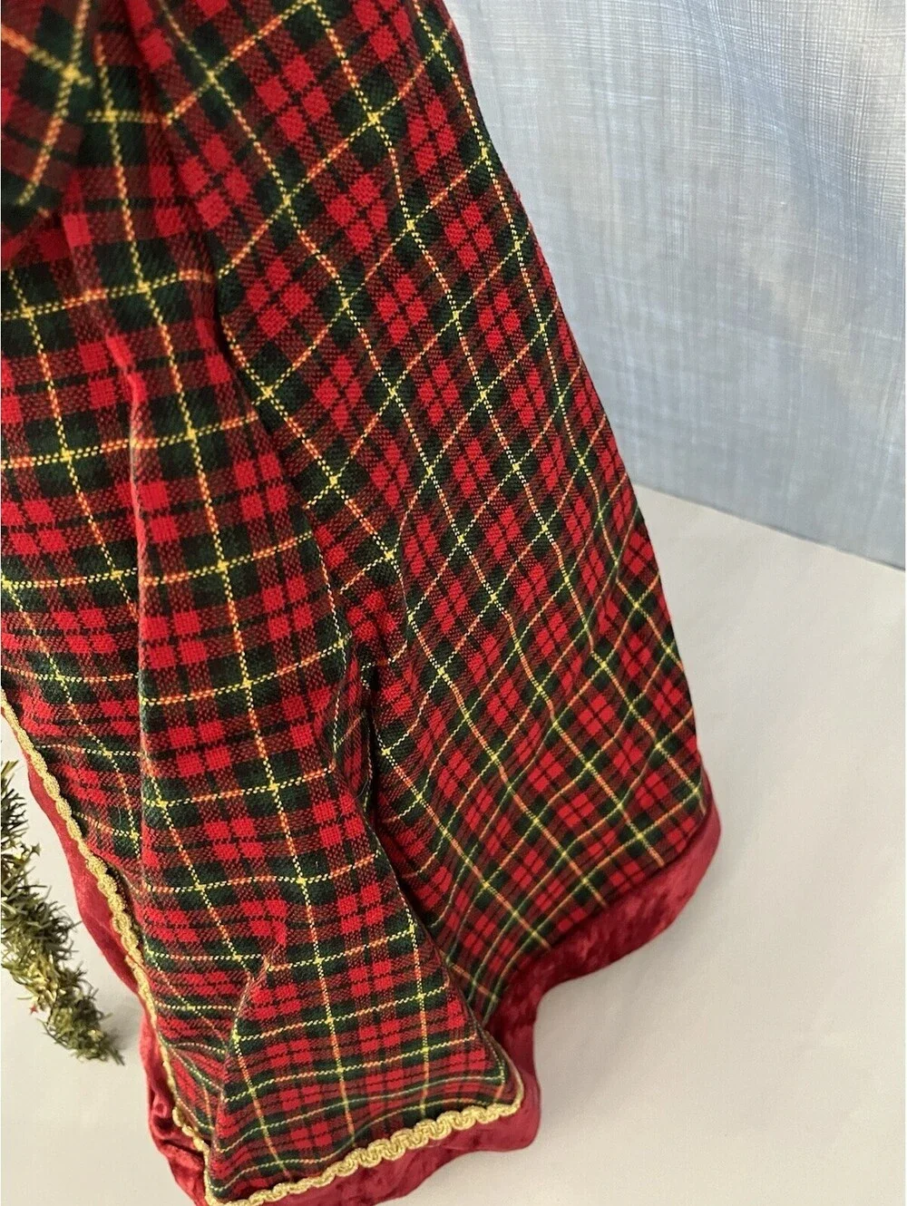Vintage Santa Claus Figure 27” Standing Black Red Velvet Robe Christmas Decor